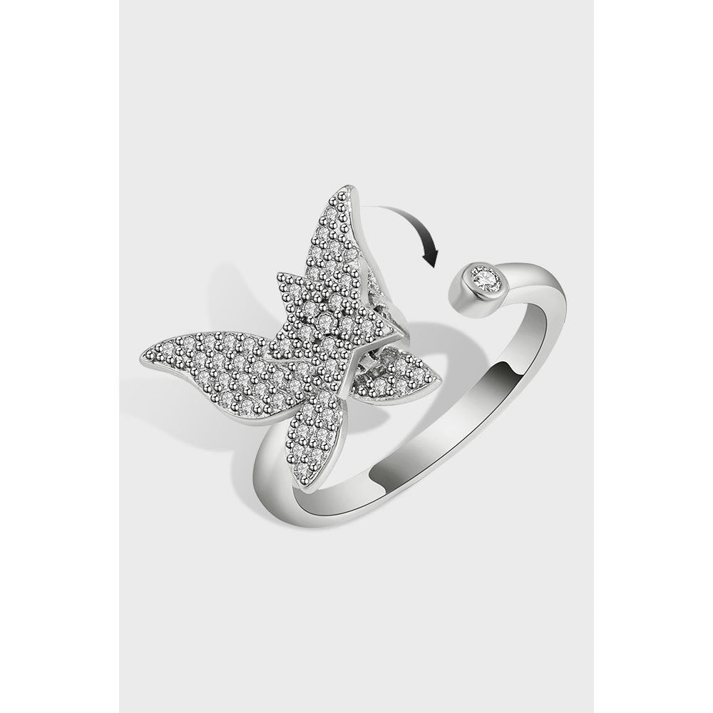 Bague tournante papillon femelle
