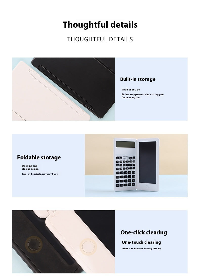 Calculatrice de fonctions scientifiques avec tableau d'écriture solaire