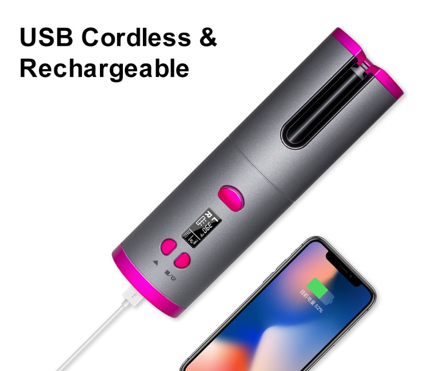 Fer à boucler multifonction sans fil avec chargeur USB