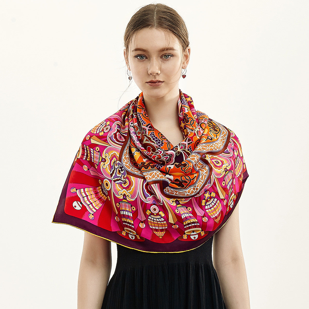 Foulard en soie grand carré