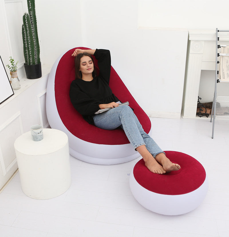 Pouf paresseux avec canapé gonflable pliable