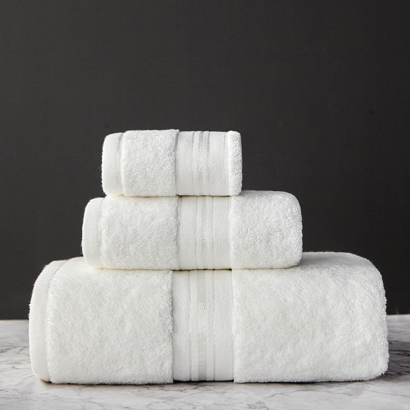 Ensemble de serviettes de bain en coton épais de couleur pure