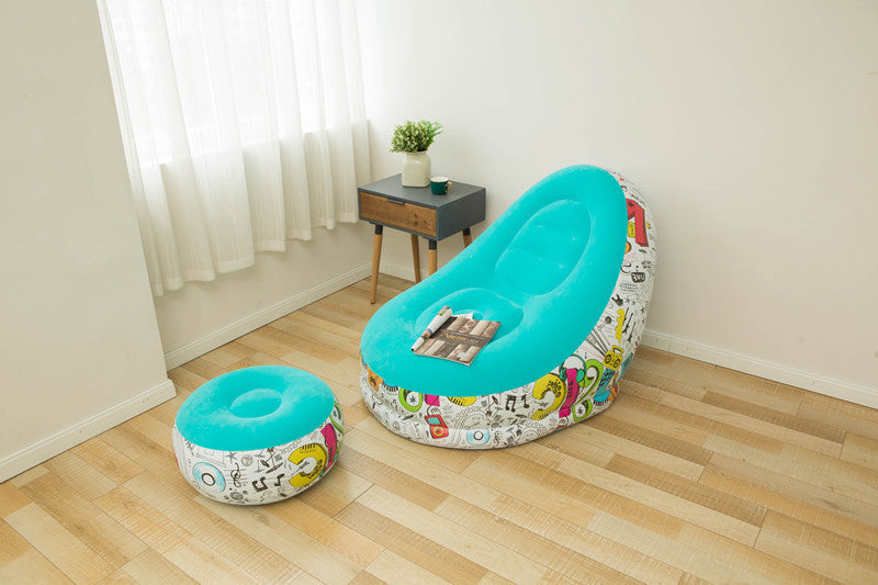 Pouf paresseux avec canapé gonflable pliable