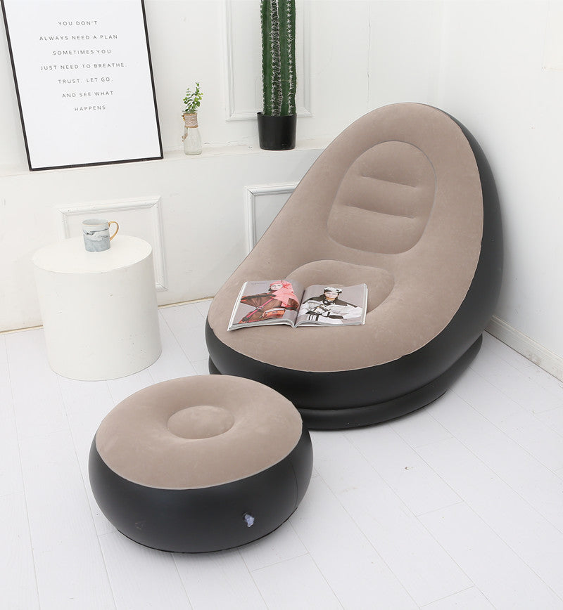 Pouf paresseux avec canapé gonflable pliable