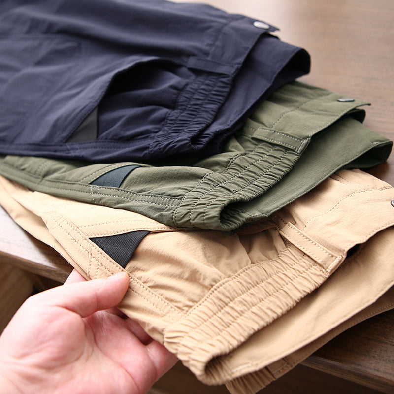 Short cargo décontracté à grandes poches pour homme