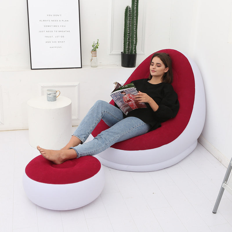 Pouf paresseux avec canapé gonflable pliable