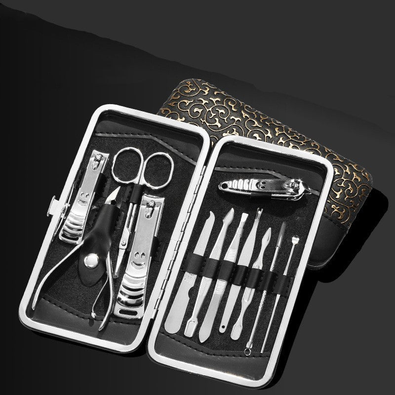 Ensemble de coupe-ongles brillants en acier inoxydable