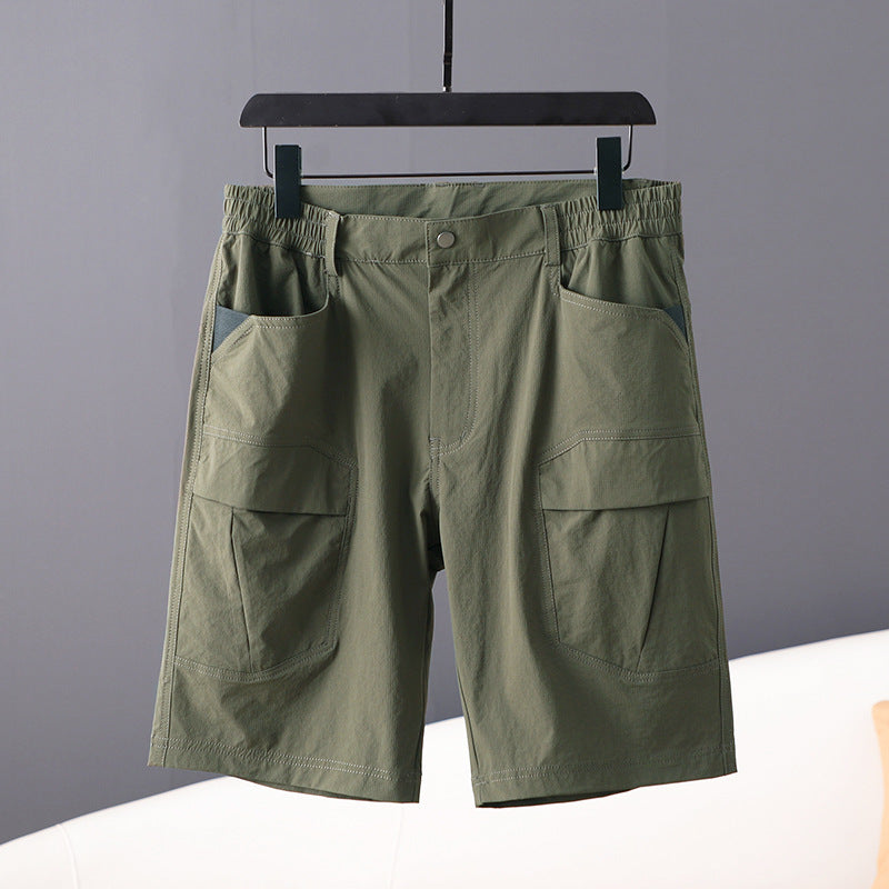 Short cargo décontracté à grandes poches pour homme