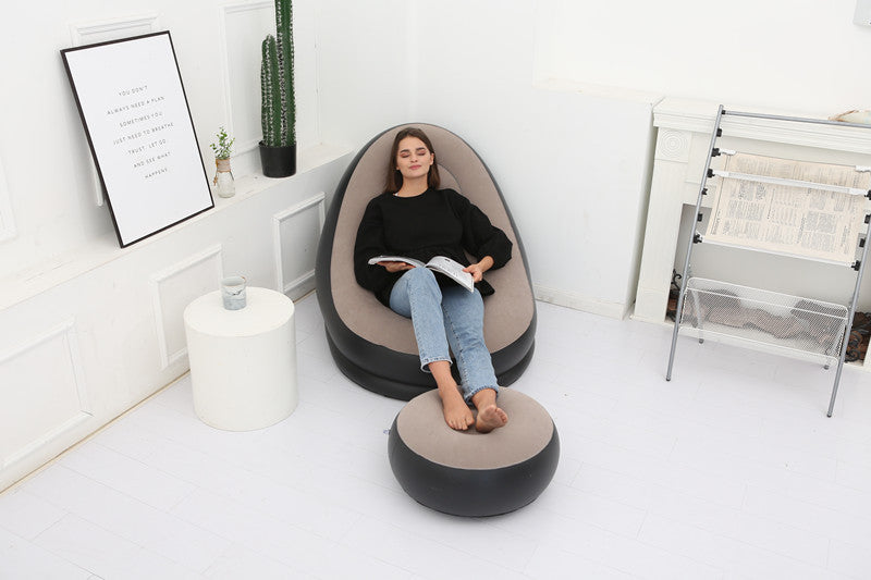 Pouf paresseux avec canapé gonflable pliable