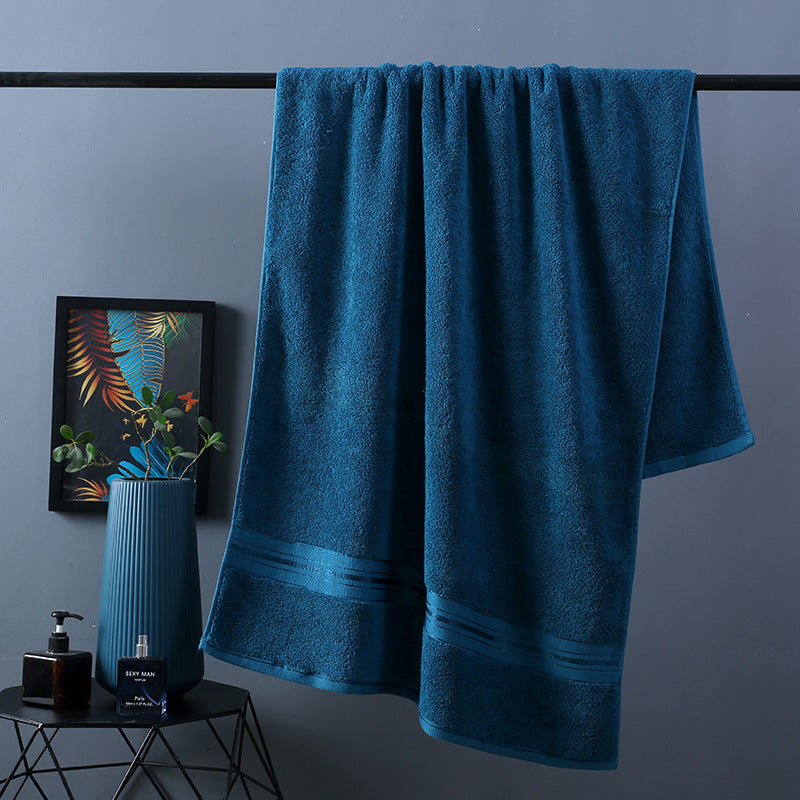 Ensemble de serviettes de bain en coton épais de couleur pure