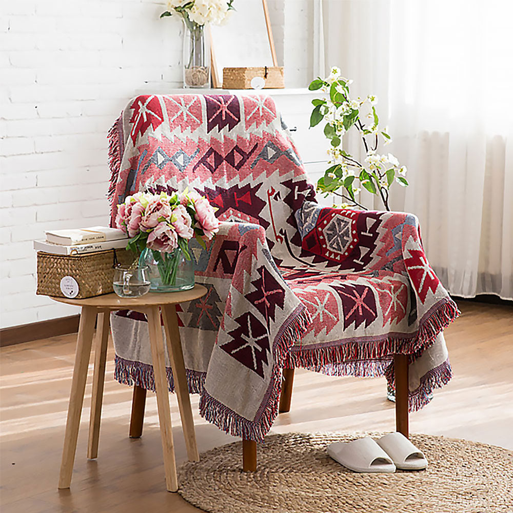 Nordische gestrickte Sofa-Reise-Nickerchendecke