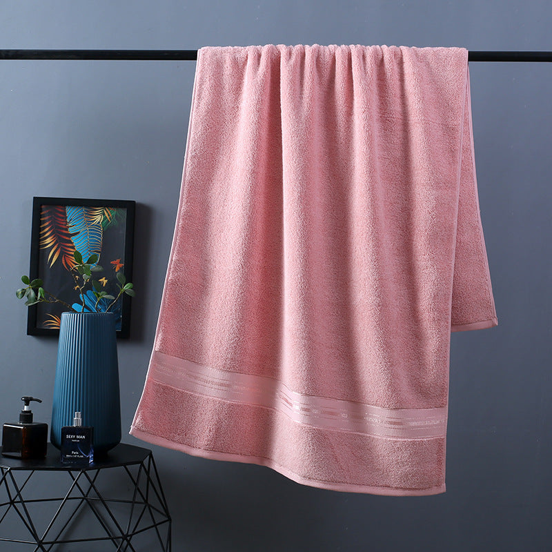 Ensemble de serviettes de bain en coton épais de couleur pure