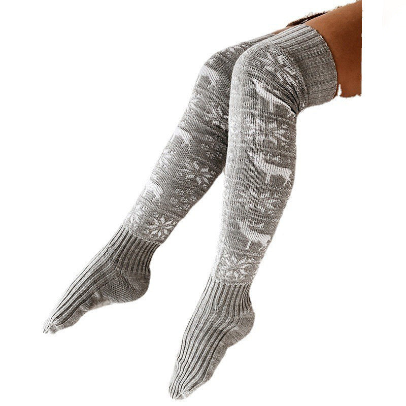 Chaussette de Noël tricotée chaude pour femme