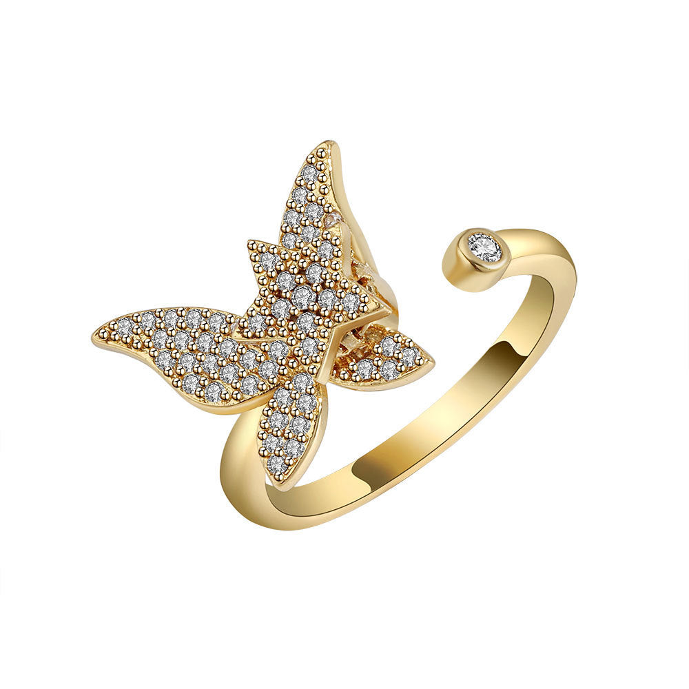 Bague tournante papillon femelle