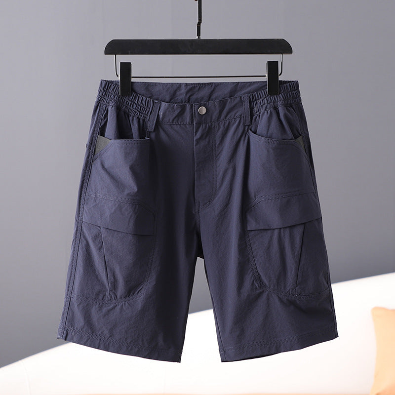 Short cargo décontracté à grandes poches pour homme