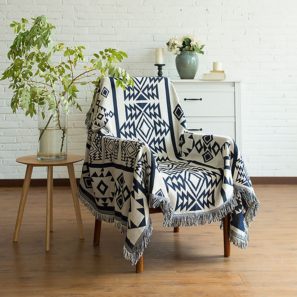 Nordische gestrickte Sofa-Reise-Nickerchendecke
