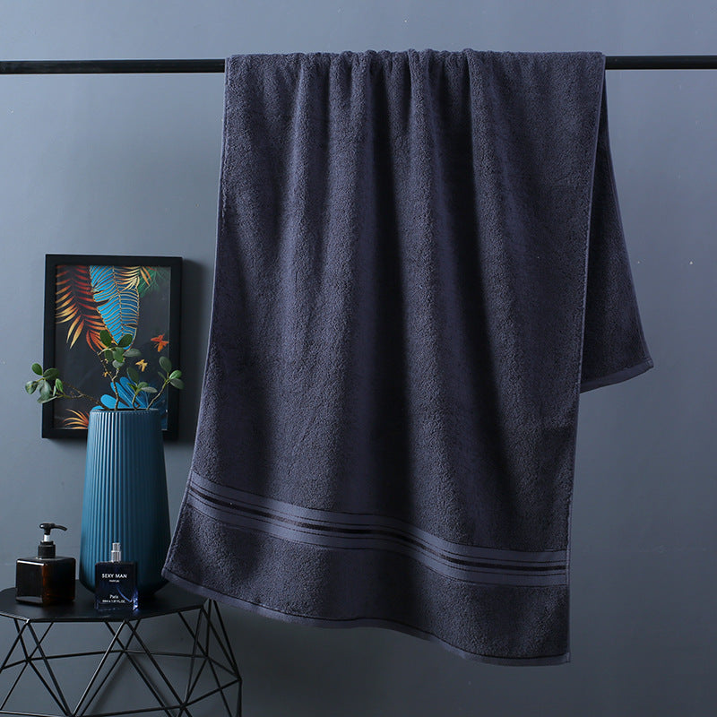 Ensemble de serviettes de bain en coton épais de couleur pure