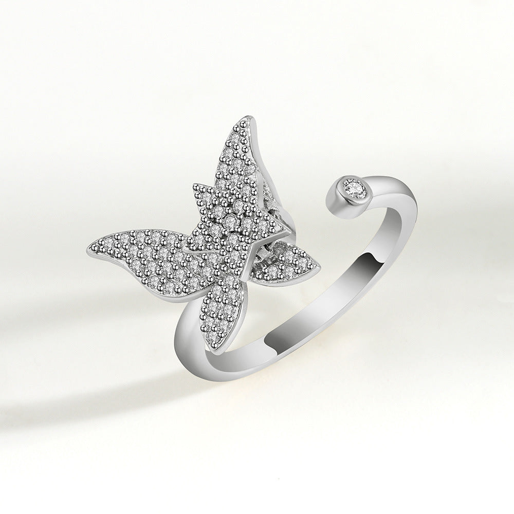 Bague tournante papillon femelle