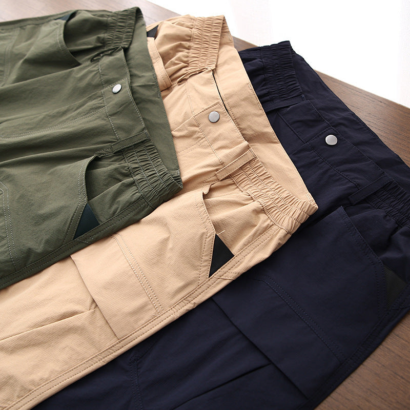 Short cargo décontracté à grandes poches pour homme