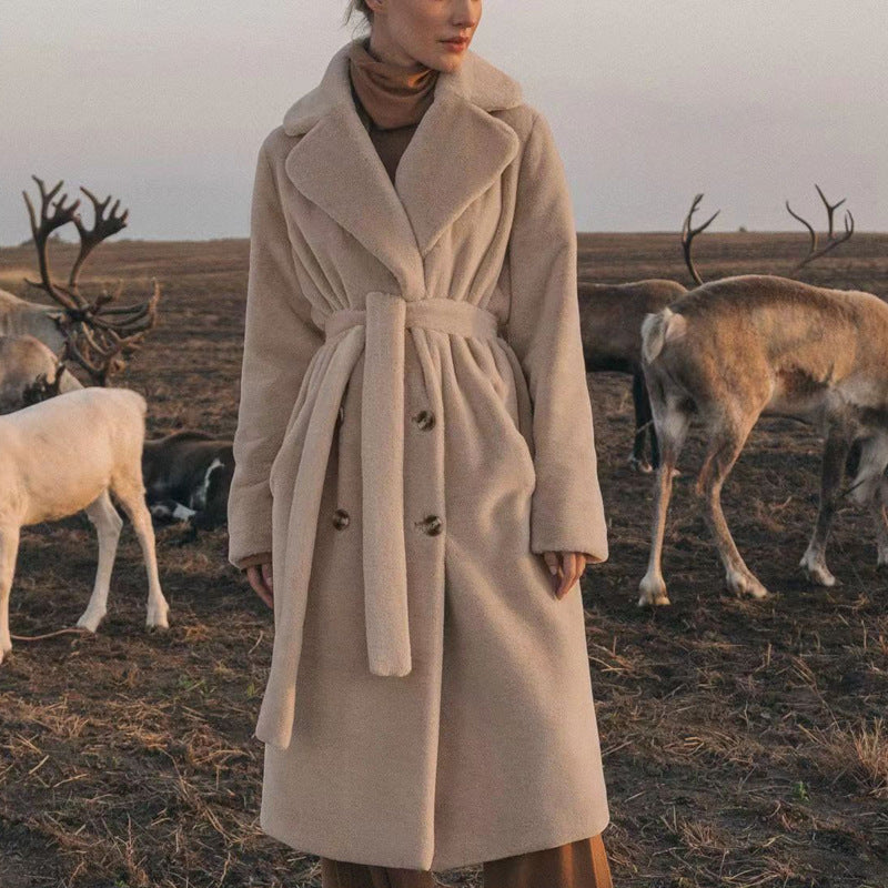 Manteau en velours pour femme