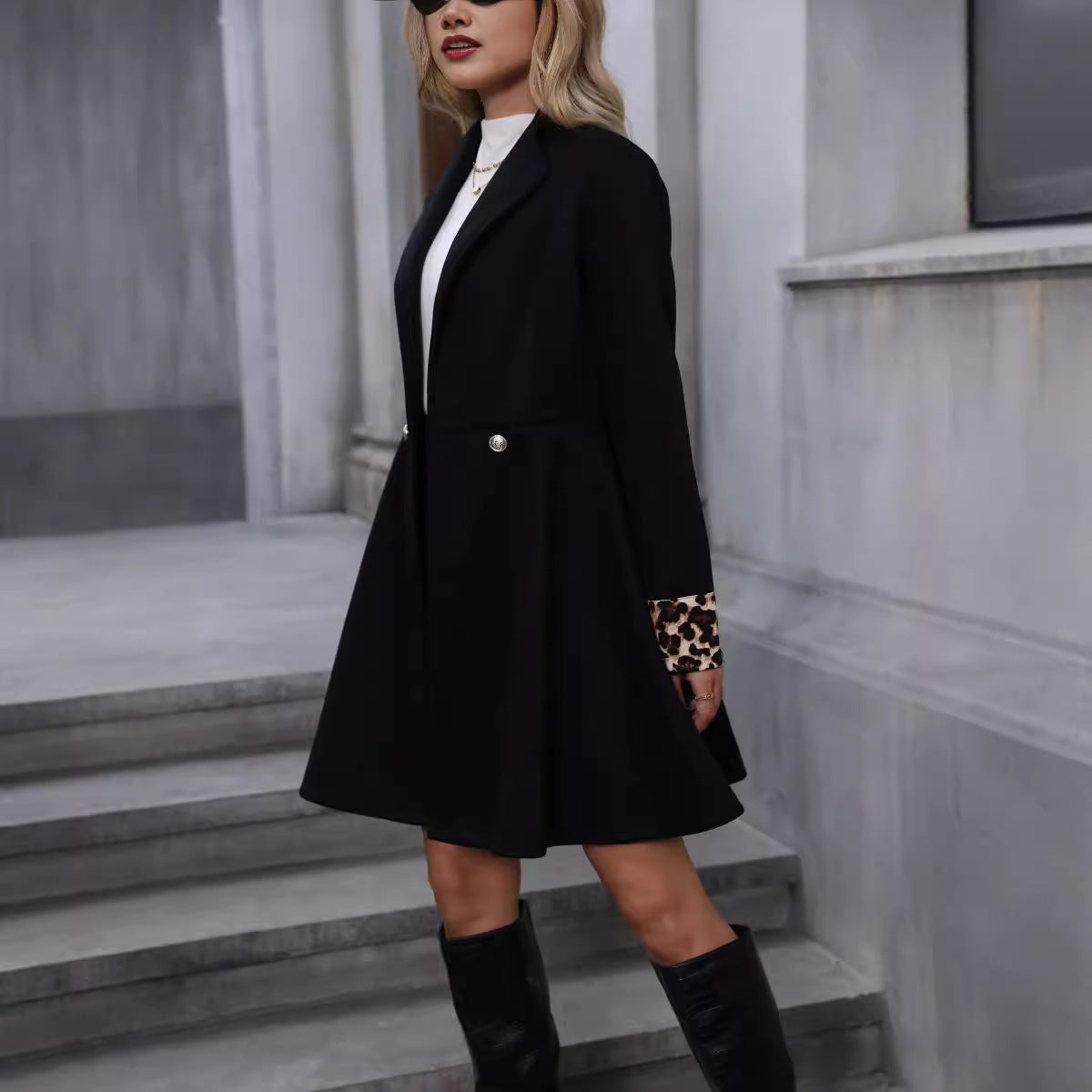Manteau à manches longues tendance
