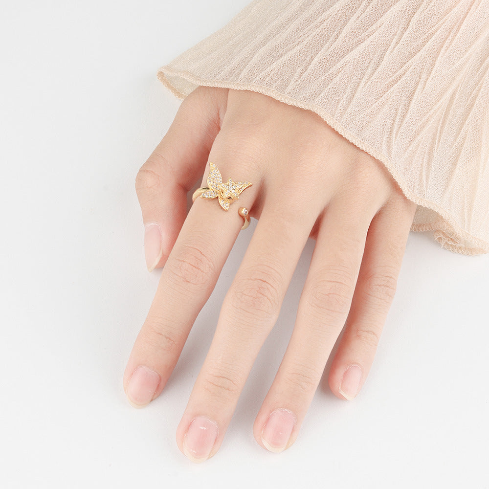 Bague tournante papillon femelle