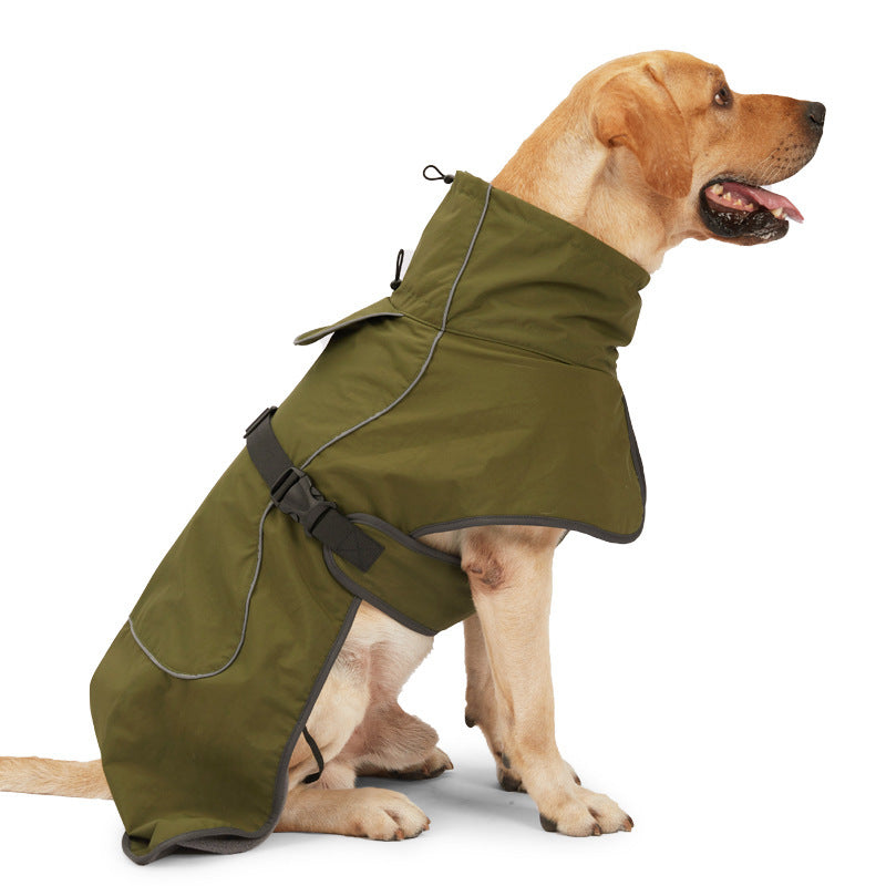 Wasserdichte Kleidung für mittelgroße und große Hunde