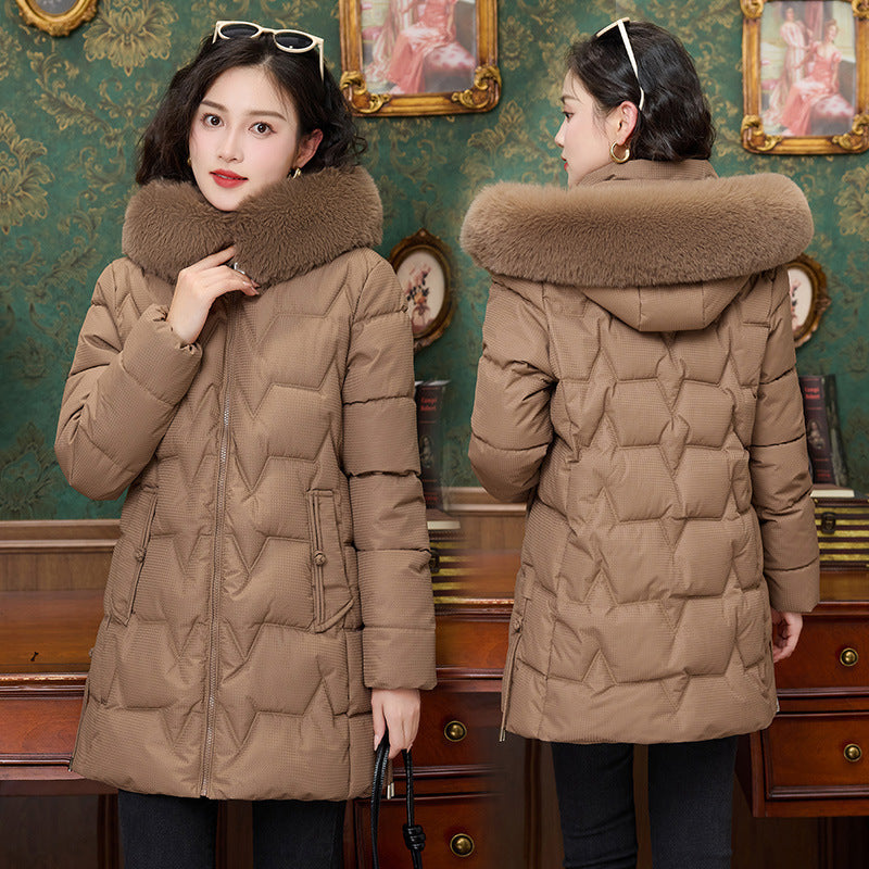 Manteau mi-long en coton rembourré pour femme