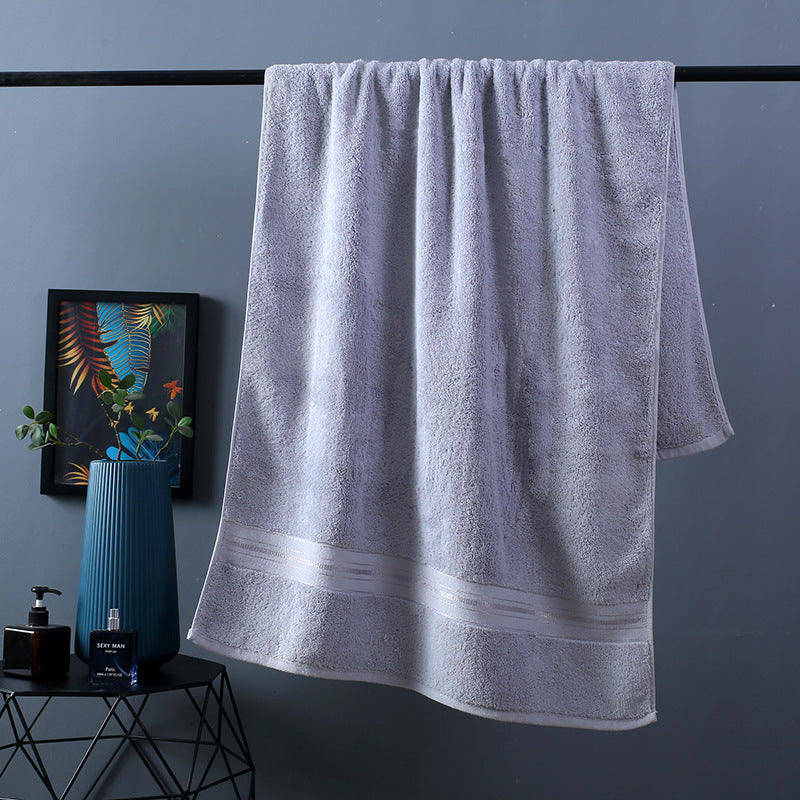 Ensemble de serviettes de bain en coton épais de couleur pure