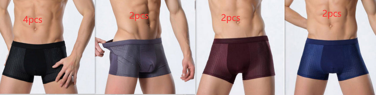 Boxer en maille de sous-vêtements pour hommes en soie glacée