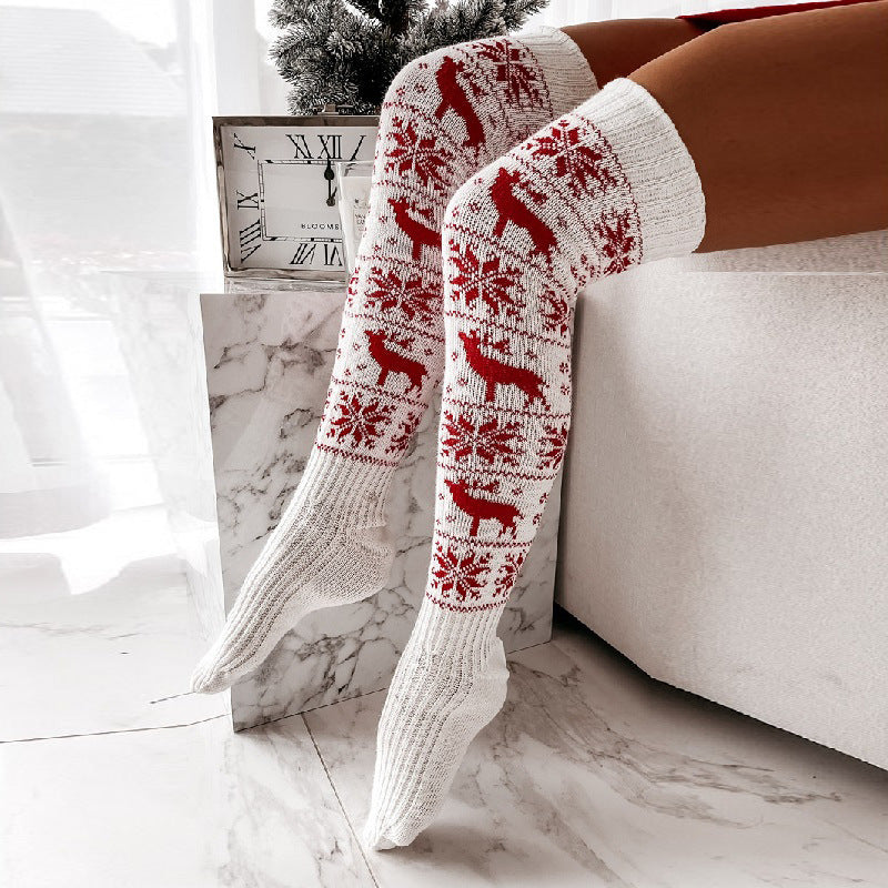 Warm Knitted Women Stocking Christmas