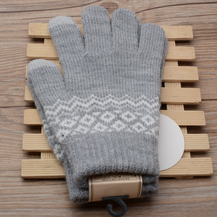 Knitted touch screen gloves