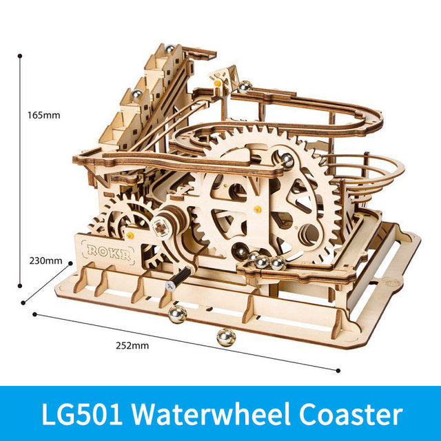 3D Wooden Puzzle Roller Coaster Children's Toys