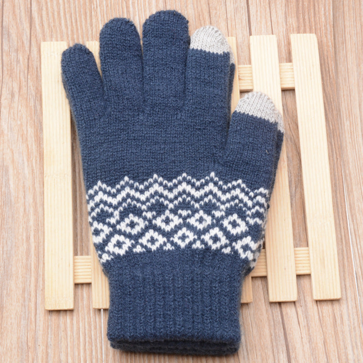 Knitted touch screen gloves