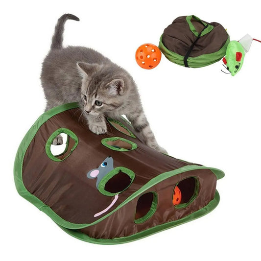 Pet 9 holes hunt toy for cat