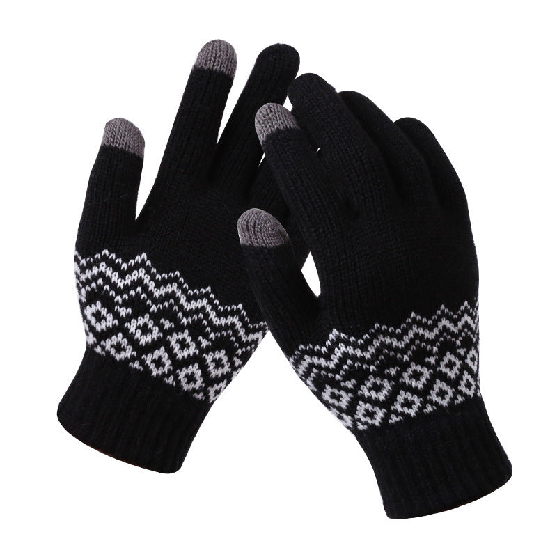 Knitted touch screen gloves