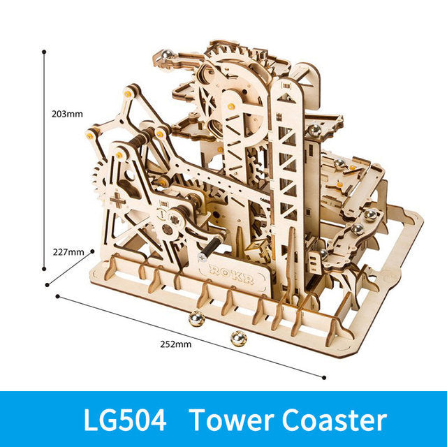 3D Wooden Puzzle Roller Coaster Children's Toys