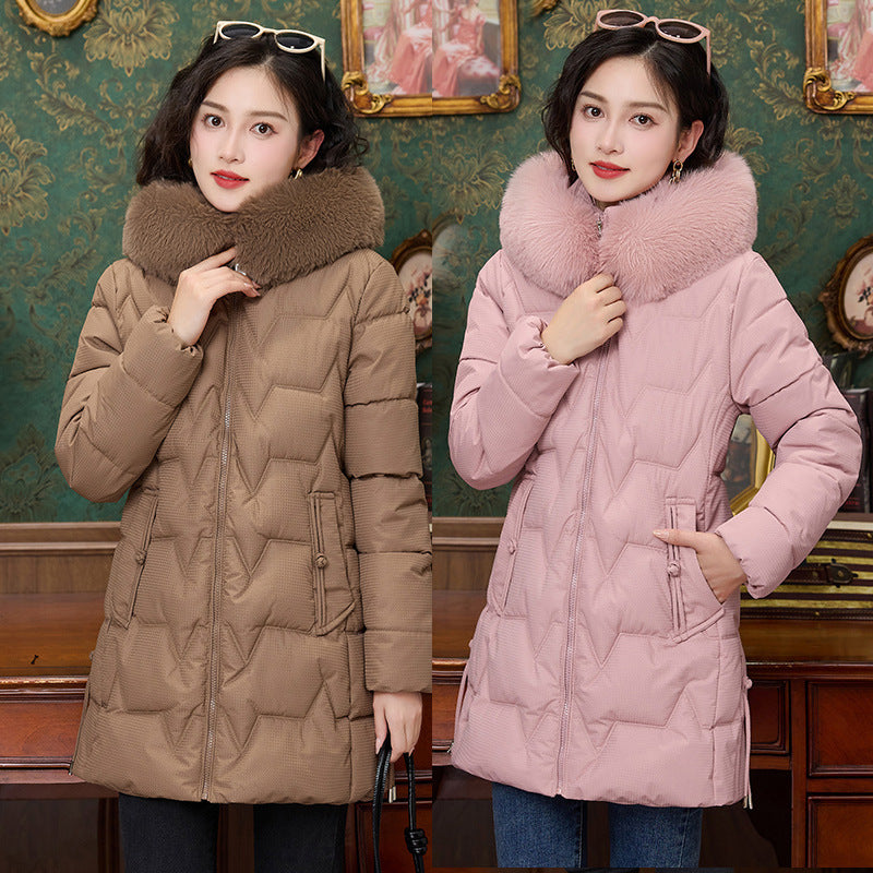 Cotton-padded Coat For Women Mid-length