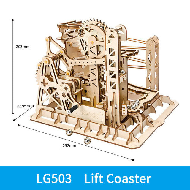 3D Wooden Puzzle Roller Coaster Children's Toys