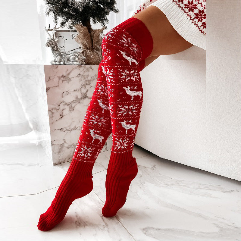 Warm Knitted Women Stocking Christmas